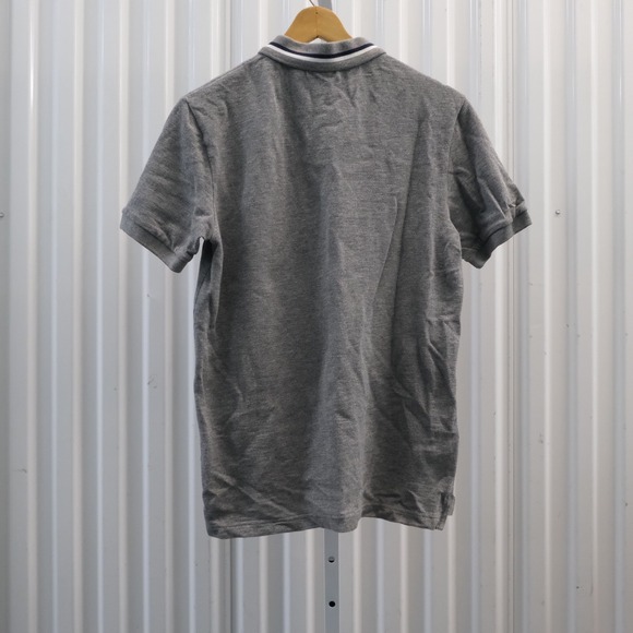 Lacoste LIVE Mens Gray Short Sleeve Oversized Logo Polo Shirt Size Small - Picture 2 of 8